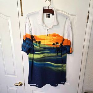 VINTAGE MEN'S CHILIWEAR SCENIC GOLF POLO LARGE